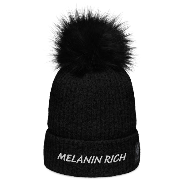 Melanin Rich - pom-pom beanie