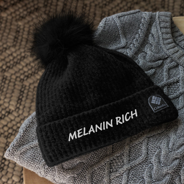 Melanin Rich - pom-pom beanie