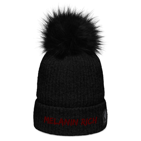 Melanin Rich - pom-pom beanie