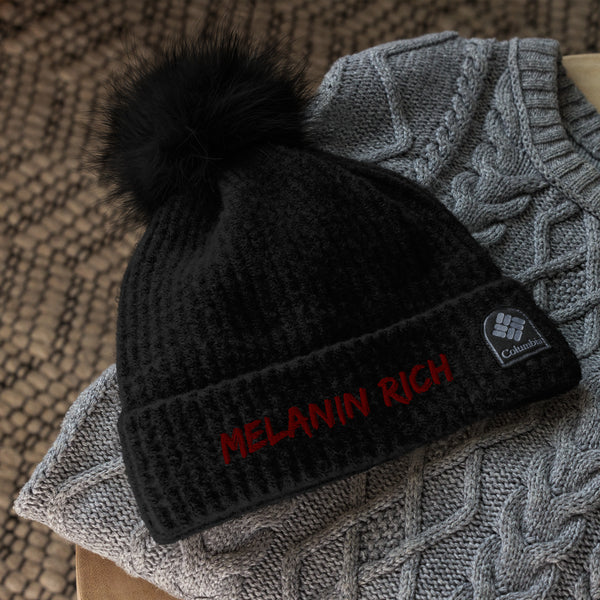 Melanin Rich - pom-pom beanie