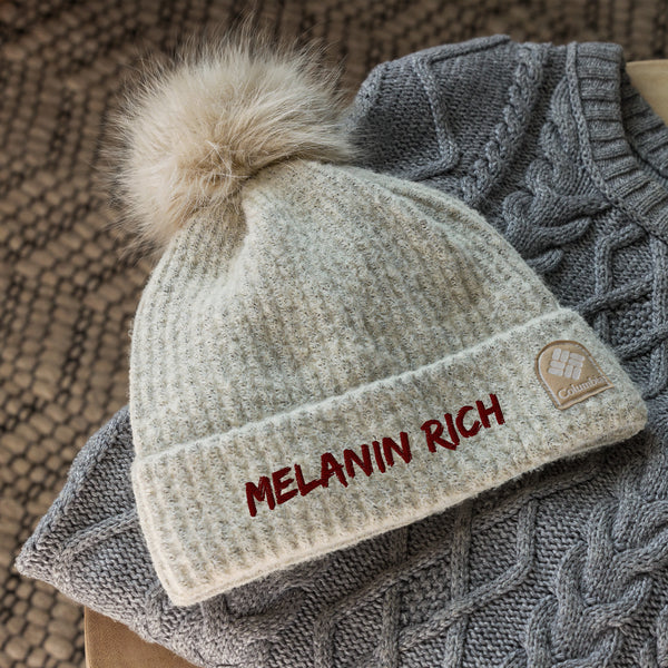 Melanin Rich - pom-pom beanie